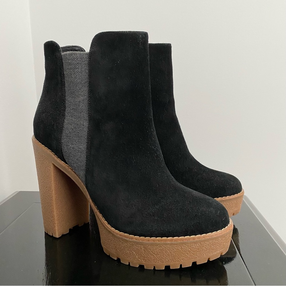Nine West Faux Suede Heeled Boots
